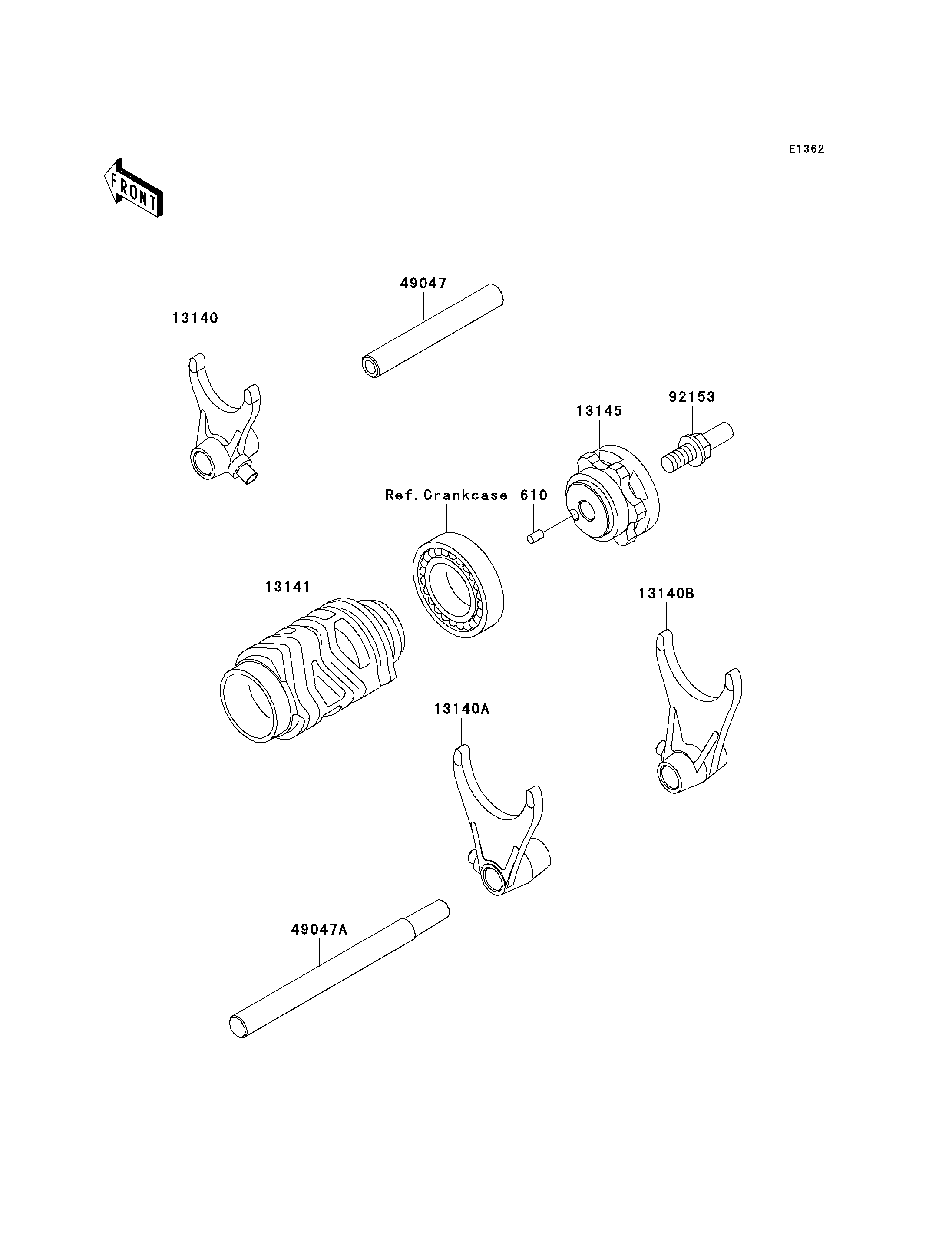 Gear Change Drum/Shift Fork(s)