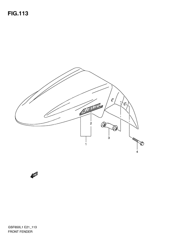 Front fender              

                  Gsf650al1 e21