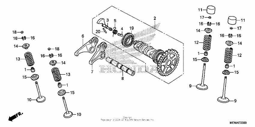 Camshaft + valve