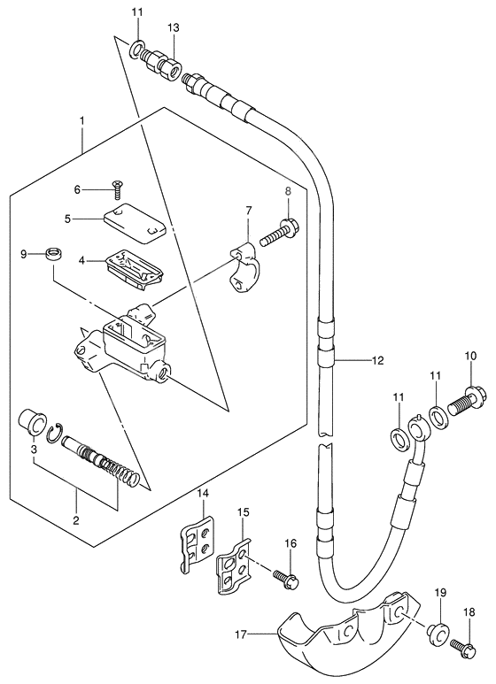 Front master cylinder              

                  Model k2/k3/k4