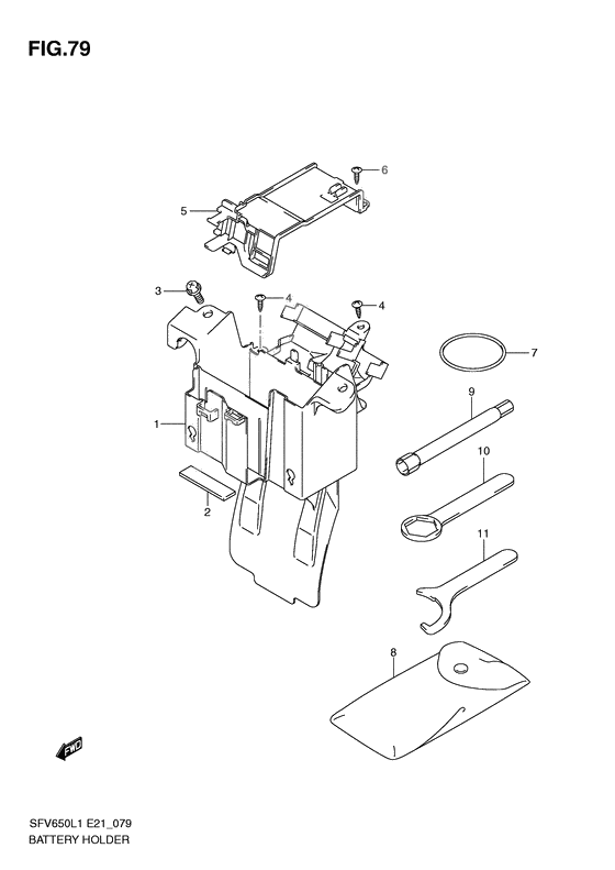 Battery holder              

                  Sfv650ul1 e21