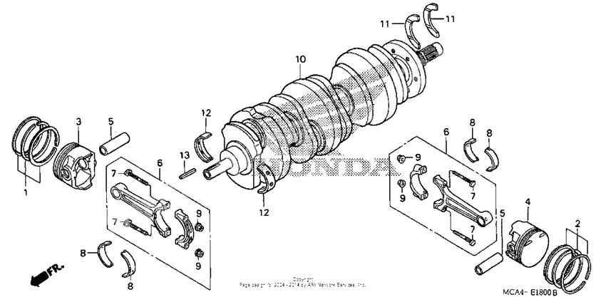 Crankshaft + piston