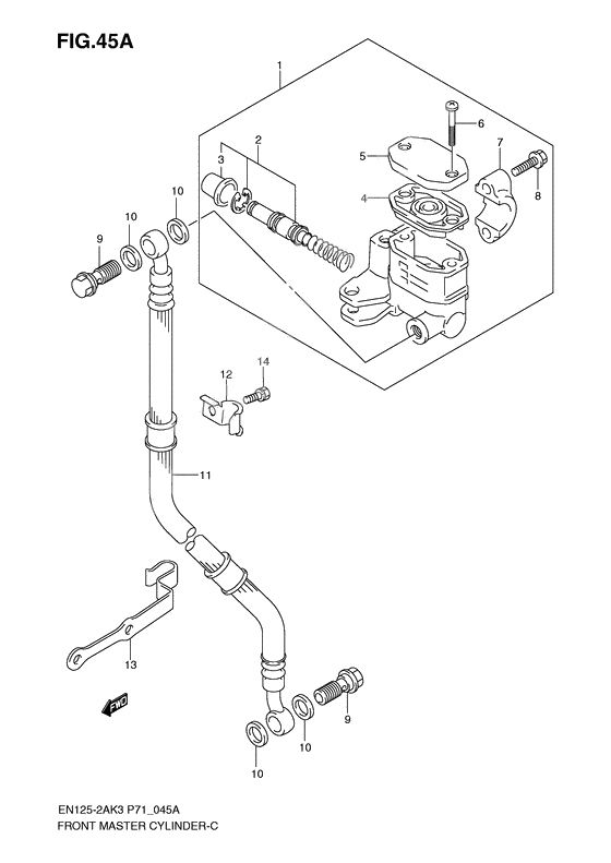 Front master cylinder              

                  En125-2ak7/-2ak8