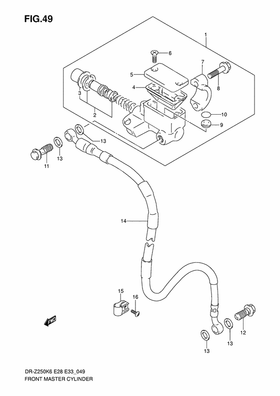 Front master cylinder