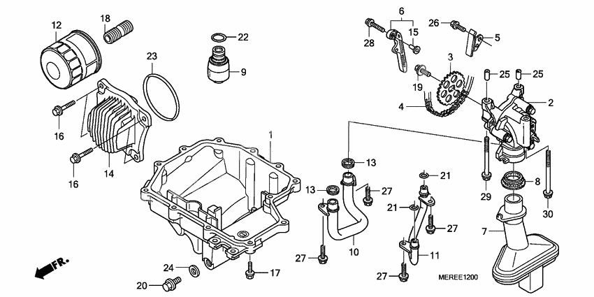 Oil pan/oil pump