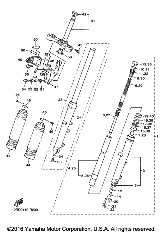 Вилка передней оси