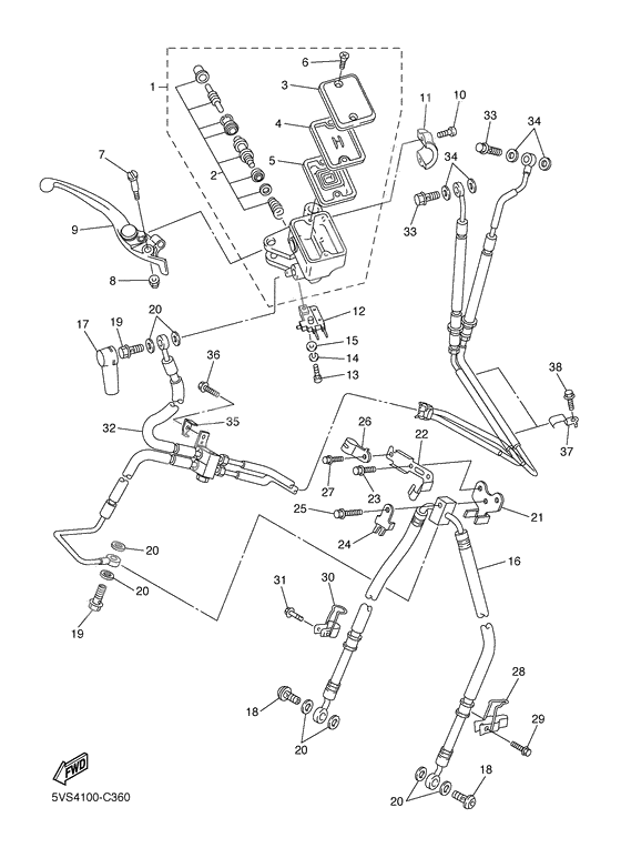 Front master cylinder