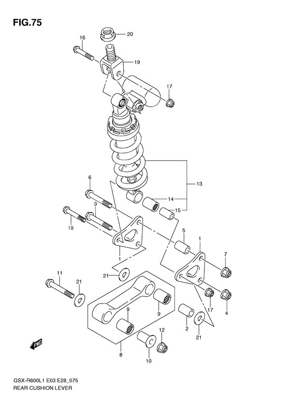 Rear cushion lever              

                  Gsx-r600l1 e28