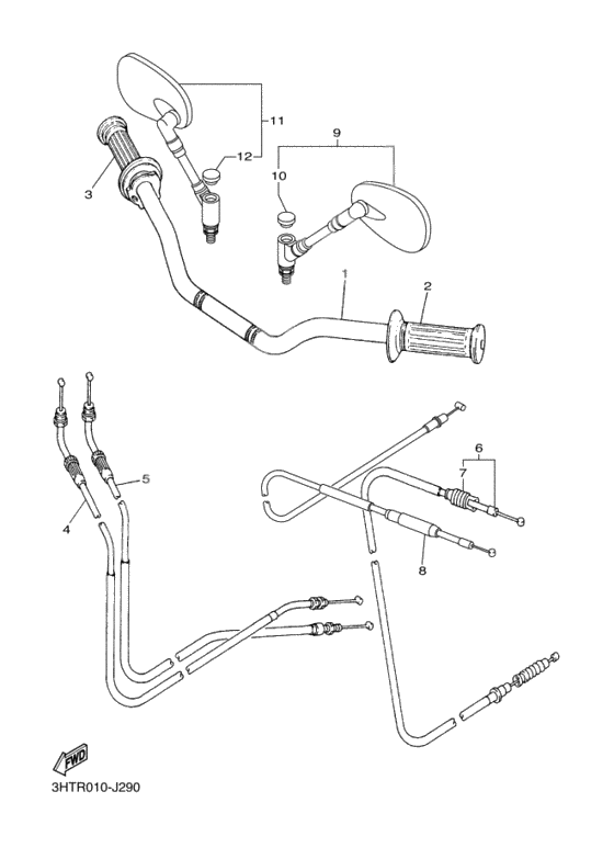 Steering Handle, Cable