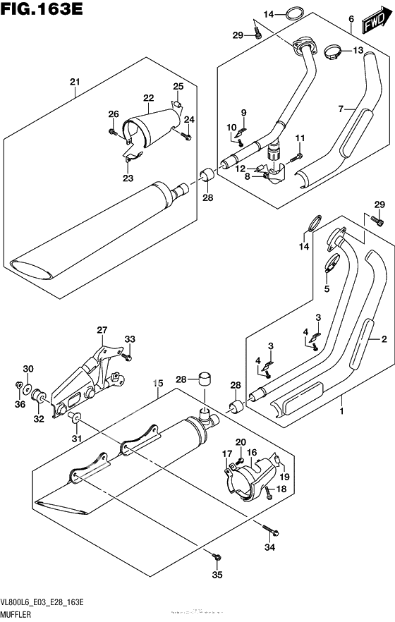Выхлопная система (Vl800Tl6 E28)