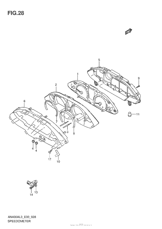 Speedometer (An400Zal3 E28)