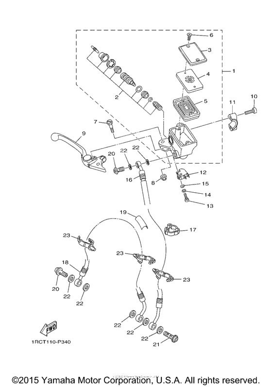 Front master cylinder