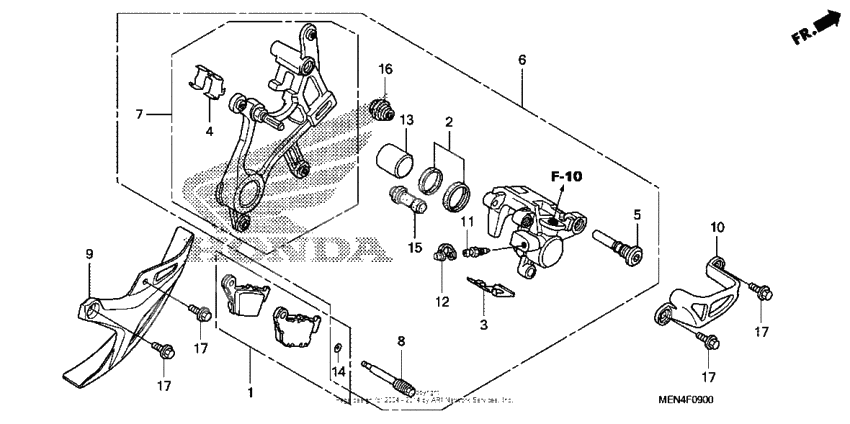 Rear brake caliper