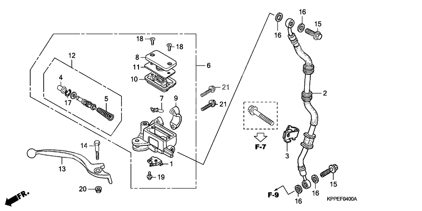 Fr. brake master cylinder