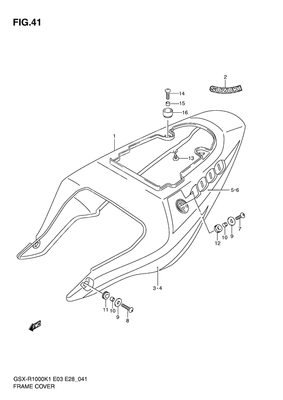 Frame cover              

                  Gsx-r1000k1