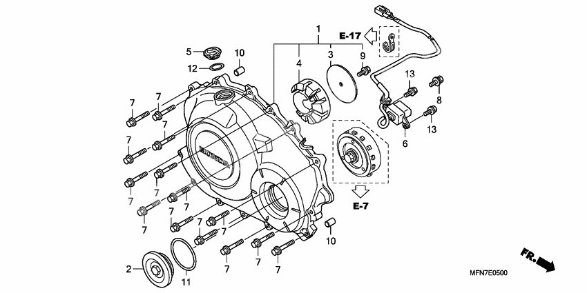 Right crankcase cover