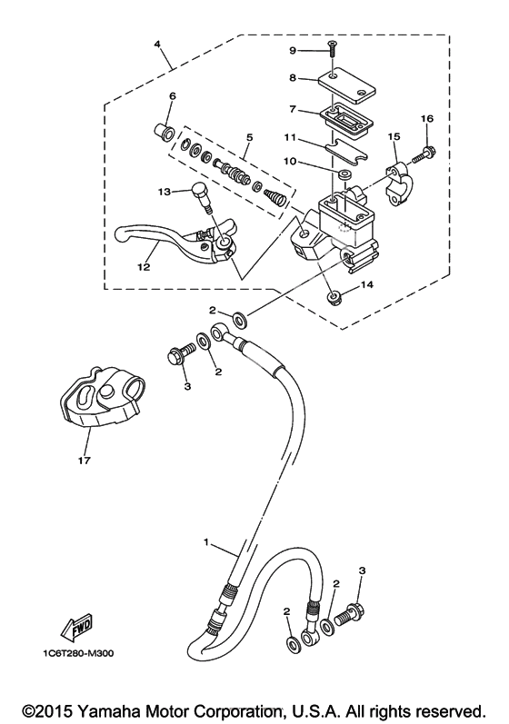Передний тормозной цилиндр