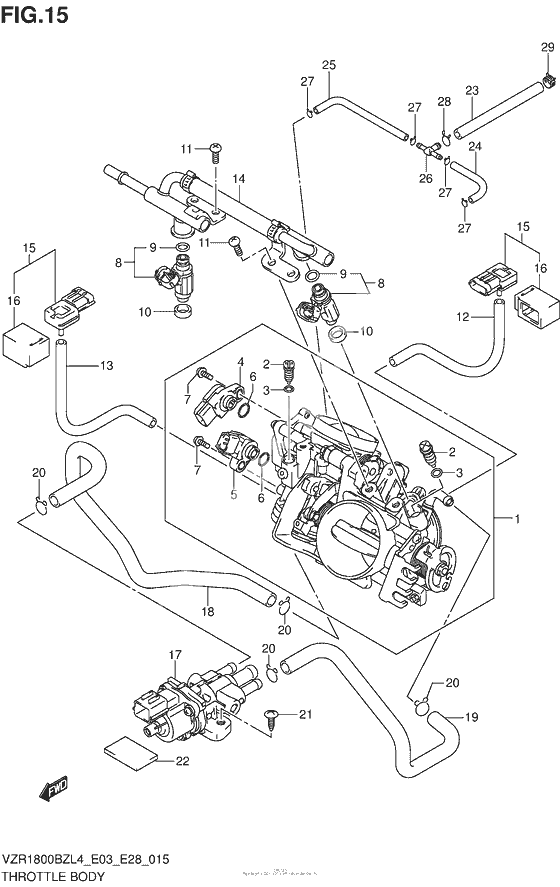 Throttle Body (Vzr1800Bzl4 E33)