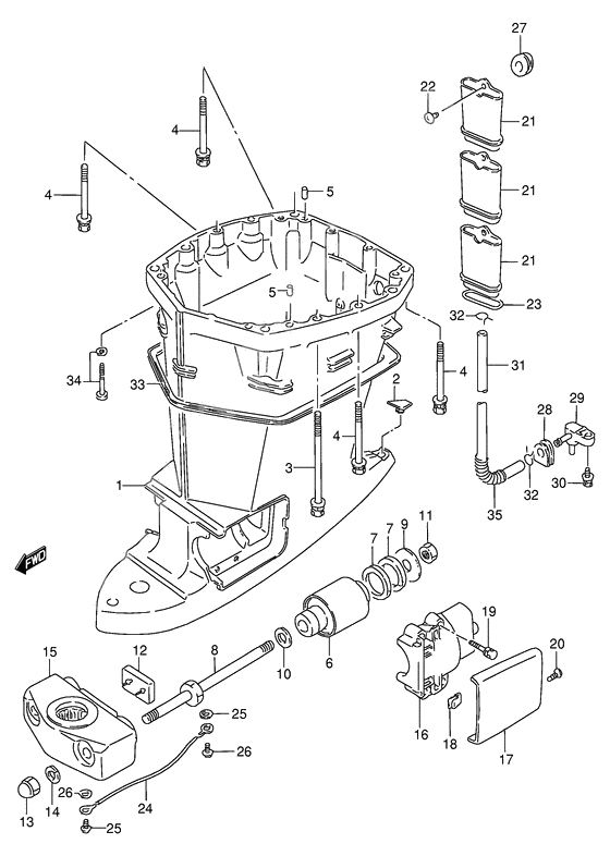 Drive shaft housing