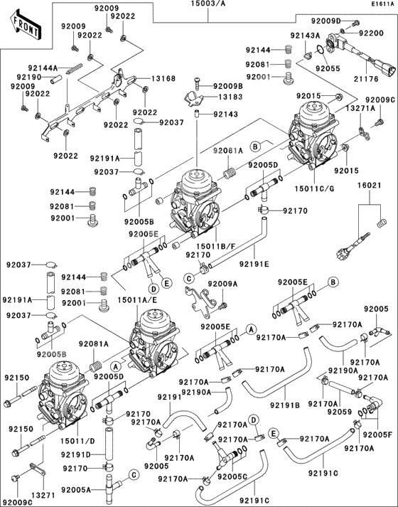 Carburetor(1/3)(zx900-e2p)(fr,uk)
