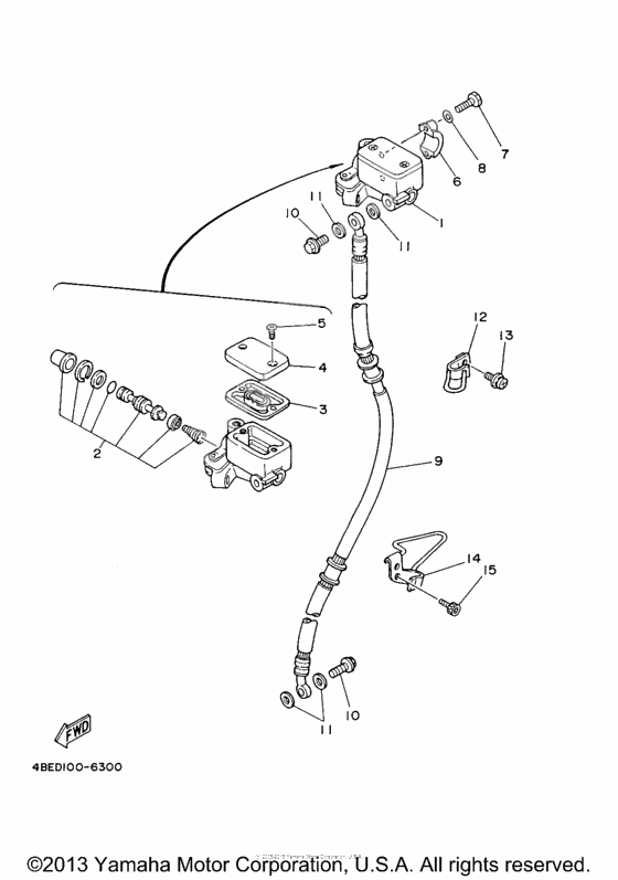 Front master cylinder