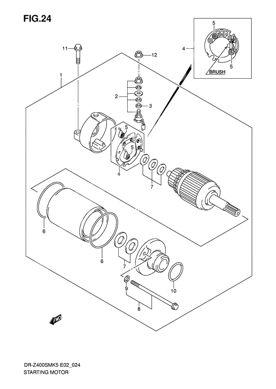 Starting motor