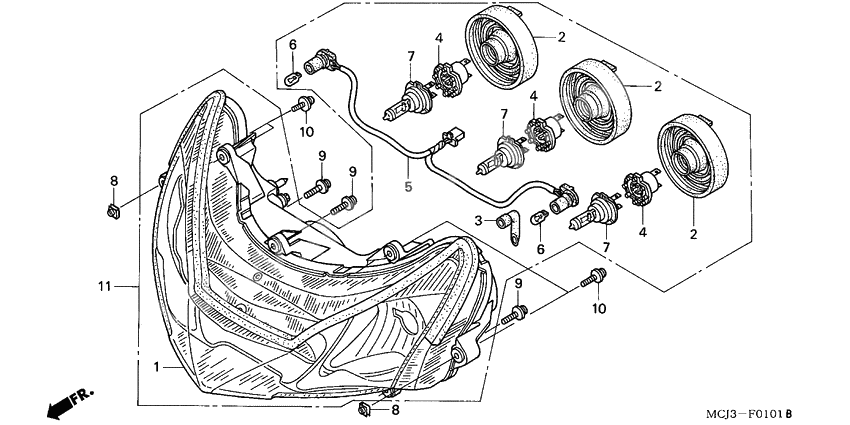 Phare              

                  CBR900RR2,3