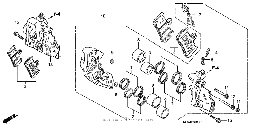 Front brake caliper