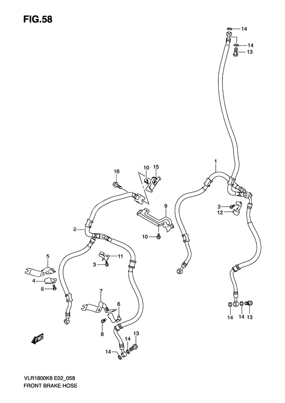 Front brake hose