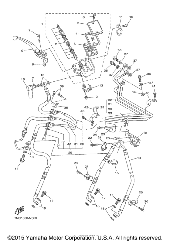 Front master cylinder