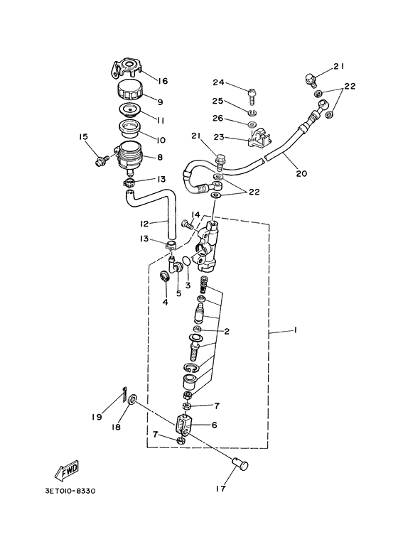 Rear master cylinder