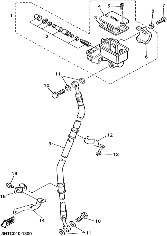 Front master cylinder