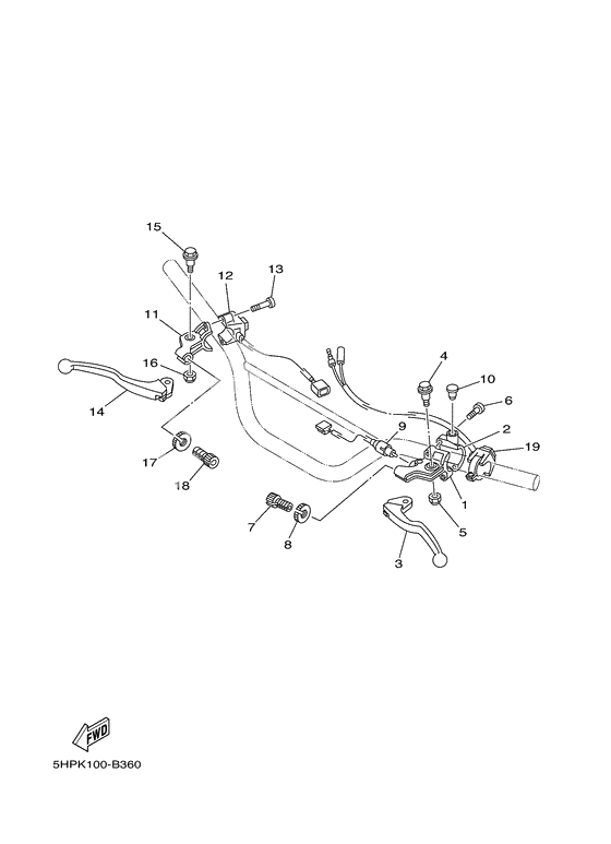 Handle switch. lever