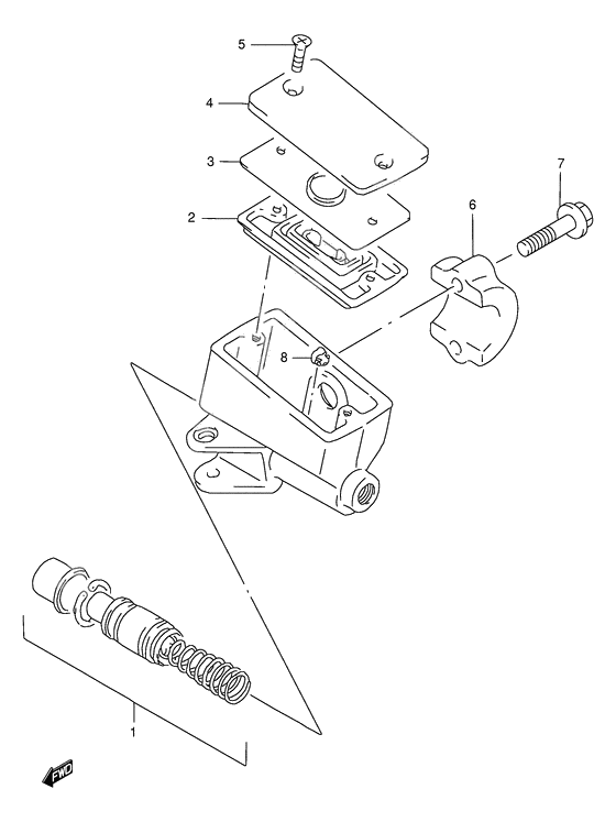 Front master cylinder