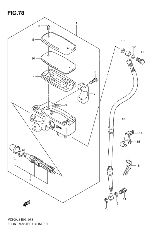 Front master cylinder