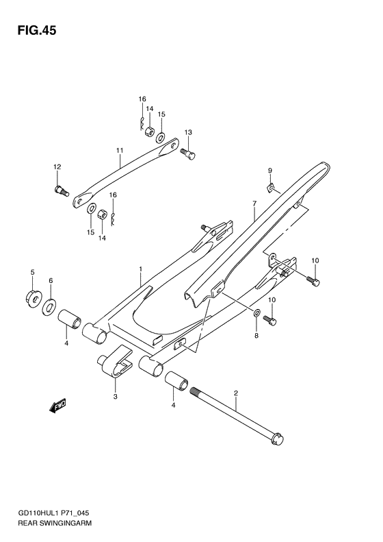 Rear swingingarm