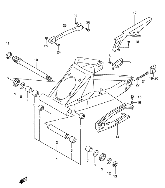 Rear swingingarm              

                  Model k3