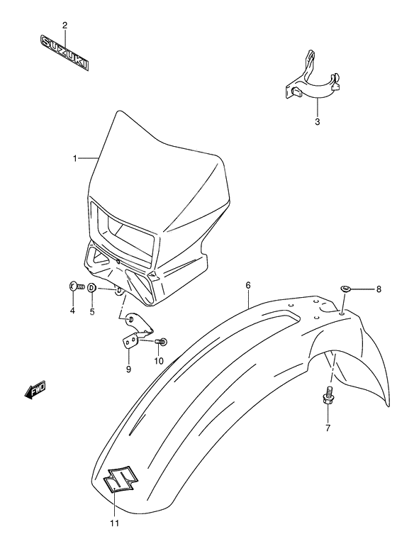 Front fender              

                  Model k2/k3/k4