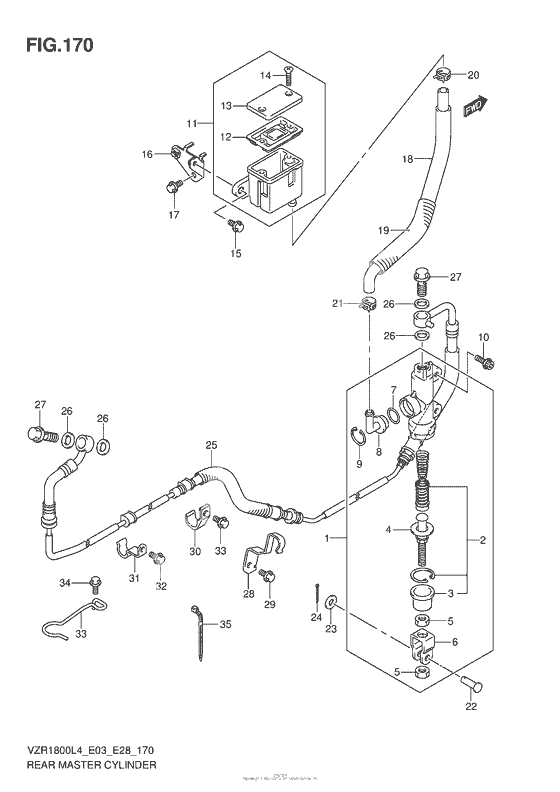 Задний тормозной цилиндр