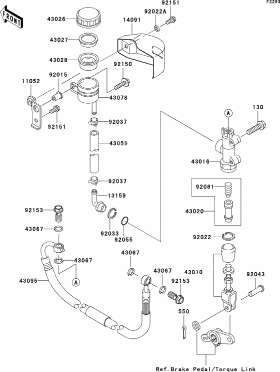 Rear master cylinder