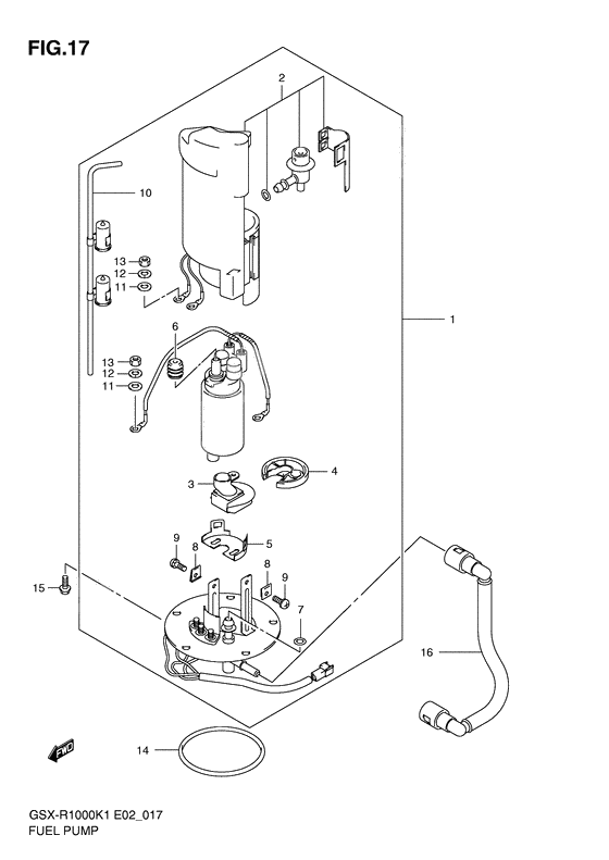 Fuel pump              

                  Gsx-r1000k1