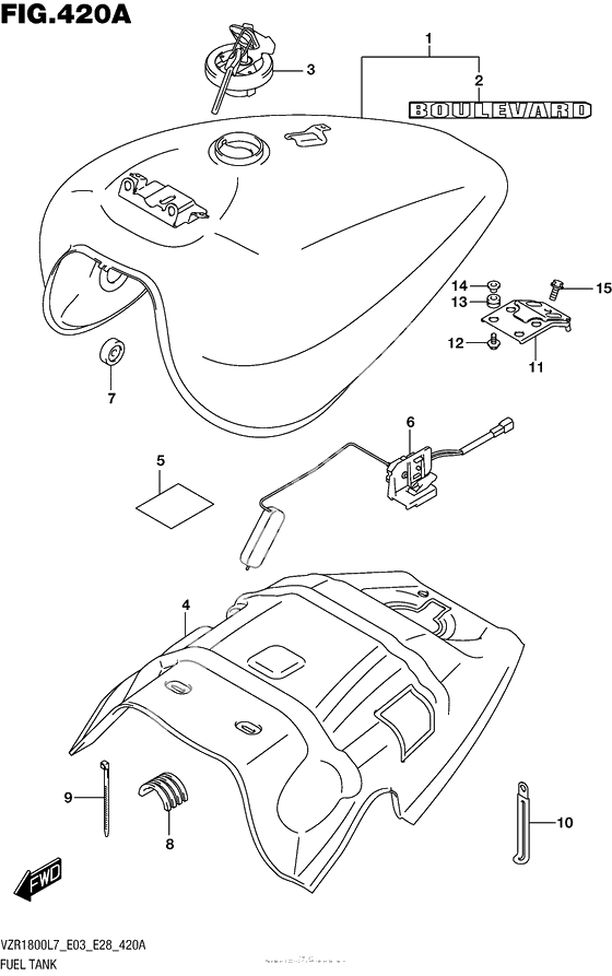 Топливный бак (Vzr1800L7 E28)