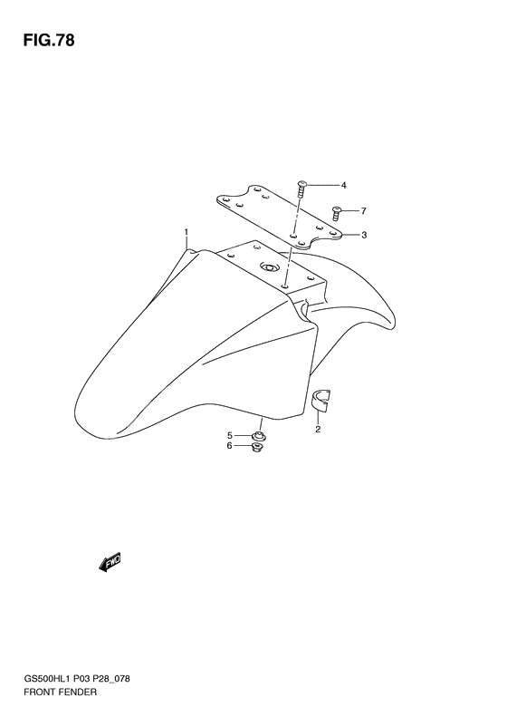 Front fender              

                  Gs500fh p33