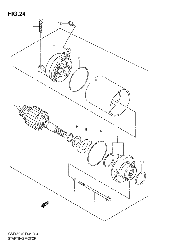 Starting motor