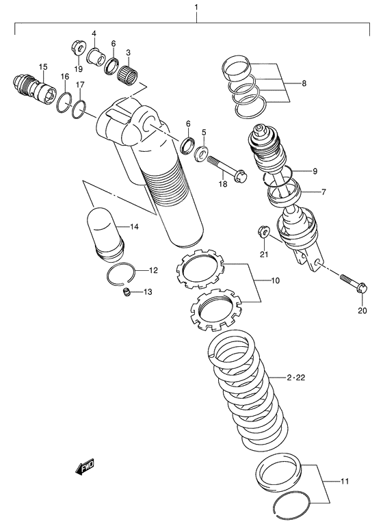 Rear shock absorber              

                  Model k3