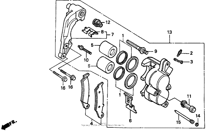 Front brake caliper