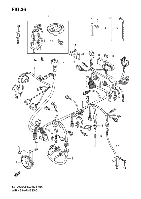 Wiring harness              

                  Sv1000s