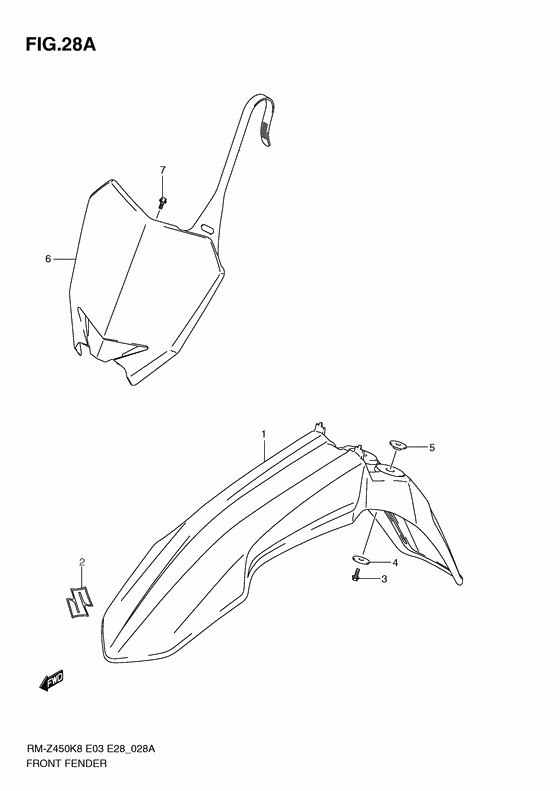 Front fender              

                  Rm-z450l1