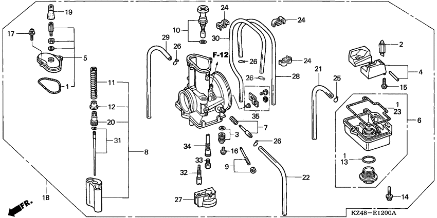 Carburetor assy              

                  CR125R2,3