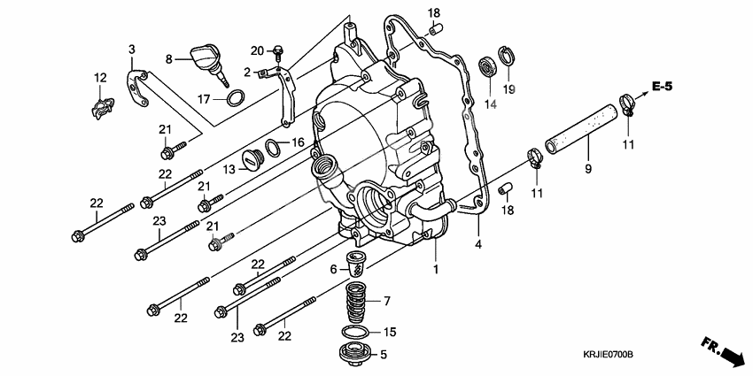 Right crankcase cover              

                  FES1253-5)(FES1503-5